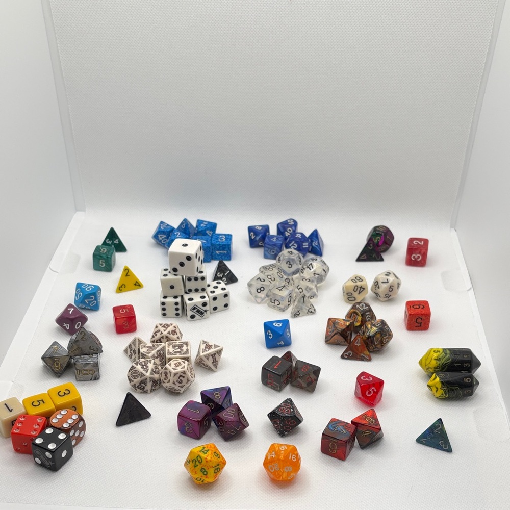 Multicolor and Mixte Dice Set for D&D or other Game Multiple Shape or Size